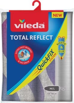 Vileda Total Reflect Strikplankovertrek - Universeel - Met Aluminium Bekleding -Schoonmaakmiddelen 860x1200