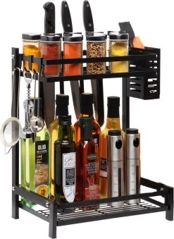 Pazzo Goods - Keuken Organizer - Keukenrek - Zwart - Metaal - 2 Laags - Multifunctioneel - Zwart - 15 Pazzo Goods - Keuken Organizer - Keukenrek - Zwart - Metaal - 2 Laags - Multifunctioneel - Zwart - -Schoonmaakmiddelen 875x1200 1