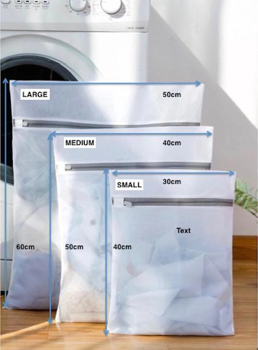 Merkloos Laundry Bag | Waszak | Set Van 4 Waszakken Met Rits | Transparant | Wasnet | Waszakjes | Vakantie Als Kledingsorteerder | Groot Formaat | Laken/schoenen/bh/ondergoed/kleding 7 Merkloos Laundry Bag | Waszak | Set Van 4 Waszakken Met Rits | Transparant | Wasnet | Waszakjes | Vakantie Als Kledingsorteerder | Groot Formaat | Laken/schoenen/bh/ondergoed/kleding - Afbeelding 5