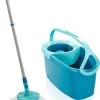 BERKATMARKT - Leifheit Set Clean Twist Disc Mop Ergo Wastafels, Emmer En Dweil, Eenvoudig Te Bedienen, Microvezel Mop En Telescoopsteel -Schoonmaakmiddelen 886x1200