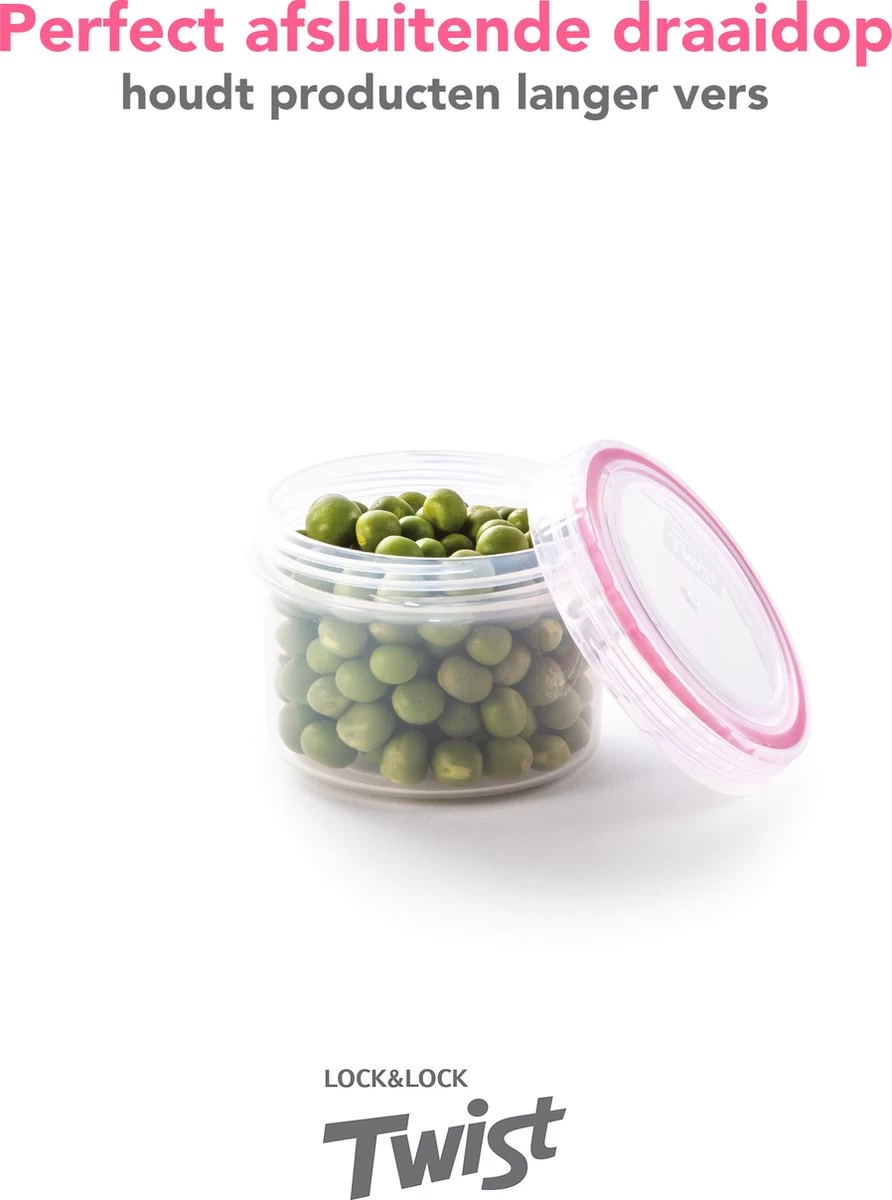 Lock&Lock Voorraadbussen - Vershoudbakjes - Bewaardozen Voedsel - Sausbakjes Met Deksel - Dressing Bakje - Kruidenpotjes - Babyvoeding Bewaarbakjes - 150 Ml - Rond - Luchtdicht - BPA Vrij - Set Van 6 Stuks 4 Lock&Lock Voorraadbussen - Vershoudbakjes - Bewaardozen Voedsel - Sausbakjes Met Deksel - Dressing Bakje - Kruidenpotjes - Babyvoeding Bewaarbakjes - 150 Ml - Rond - Luchtdicht - BPA Vrij - Set Van 6 Stuks - Afbeelding 2