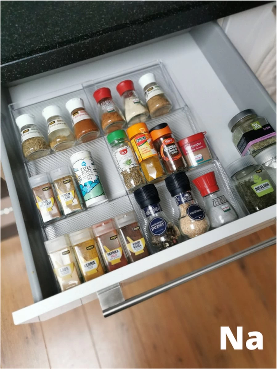 Merkloos Kruidenrek Lade - Kruiden Organizer - Kruidenrek Uitschuifbaar - Lade Organizer - Kruiden Opbergen Lade - Kruidenrekje Schuif - Min. 20x42 Max. 40x42 4 Merkloos Kruidenrek Lade - Kruiden Organizer - Kruidenrek Uitschuifbaar - Lade Organizer - Kruiden Opbergen Lade - Kruidenrekje Schuif - Min. 20x42 Max. 40x42 - Afbeelding 2