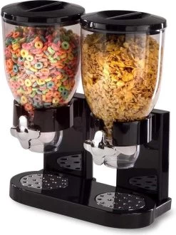 MikaMax Cornflakes Dispenser - Voorraadbus - Cornflakes Voorraadpot - Ontbijt Granendispenser - Zwart - 2 X 500 Gram -Schoonmaakmiddelen 899x1200 15