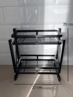 Merkloos Inklapbaar Kruidenrek - 2-laags Keukenrek - Aanrecht Organizer - Kruiden Etàgere - Staand Keukenrek -Schoonmaakmiddelen 899x1200 19