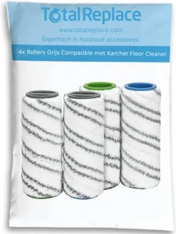 4x Rollers Grijs Compatible Met Karcher FC3 FC3D FC5 FC7 Floor Cleaner Onderdelen Vervanging Rollen 2.055-007.0 Dweil Pad Mop Microfiber -Schoonmaakmiddelen 902x1200