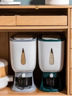 Deluqse Rijst Dispenser - Rijst Container - Grijs - Voedsel Dispenser - Rijst Opbergdoos - Rijst Bewaren - Rijst Opberg Container -Schoonmaakmiddelen 906x1200 1