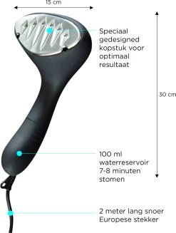 STEAMR - Krachtige Luxe Kledingstomer - Handstomer - Zwart -Schoonmaakmiddelen 906x1200 6