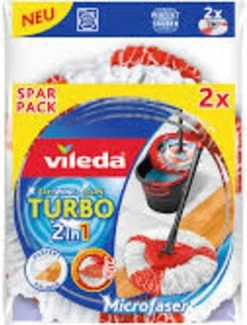 Vileda TURBO 2in1 - Vervanging - Microvezel - Bipack -Schoonmaakmiddelen 913x1200