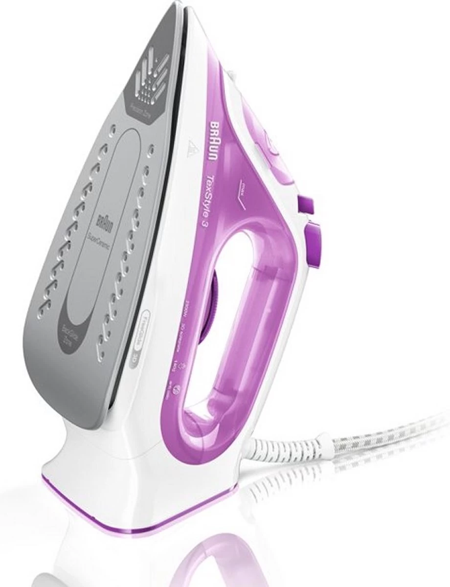 Braun TexStyle 3 - SI 3030 PU - Stoomstrijkijzer - Paars 4 Braun TexStyle 3 - SI 3030 PU - Stoomstrijkijzer - Paars - Afbeelding 2