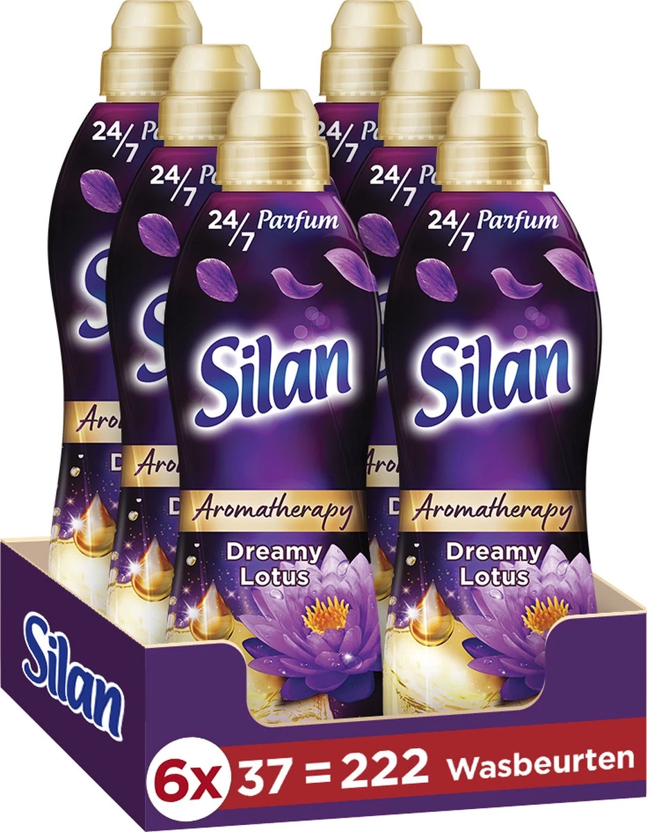 Silan Aroma Therapy Dreamy Lotus Wasverzachter - 6 X 37 Wasbeurten - Voordeelverpakking 3 Silan Aroma Therapy Dreamy Lotus Wasverzachter - 6 X 37 Wasbeurten - Voordeelverpakking