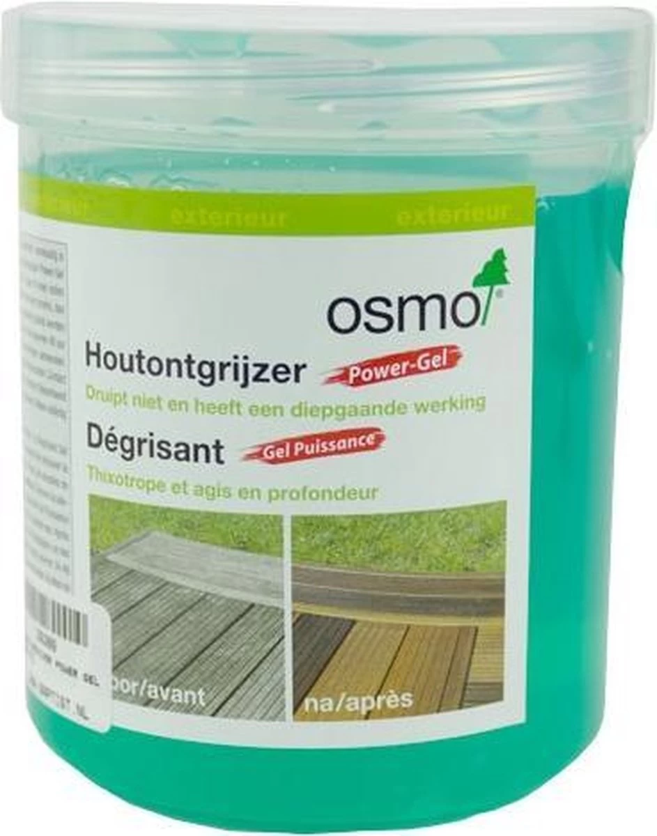Osmo Power-Gel Houtontgrijzer 0.5 Liter | Ontgrijzer Douglas Hout & Hardhout | Ontgrijzer Voor Al Het Buitenhout | Teak Reiniger 3 Osmo Power-Gel Houtontgrijzer 0.5 Liter | Ontgrijzer Douglas Hout & Hardhout | Ontgrijzer Voor Al Het Buitenhout | Teak Reiniger