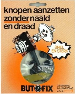 ButoFix - 10 Stuks - Met Deze Set Kunt U Knopen Aanzetten Zonder Naald En Draad