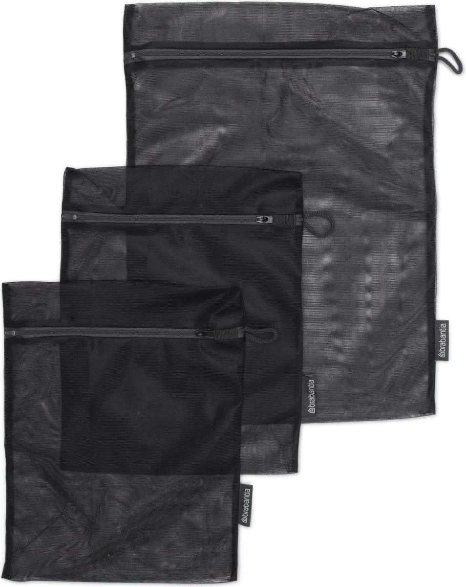 Brabantia Waszakjes In 2 Maten - Set Van 3 - Black 3 Brabantia Waszakjes In 2 Maten - Set Van 3 - Black