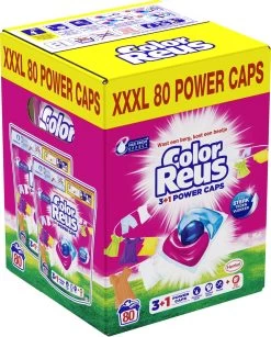 Color Reus Power Caps Wascapsules – Wasmiddel Capsules – Voordeelverpakking – 2x40 Wasbeurten -Schoonmaakmiddelen 966x1200 2