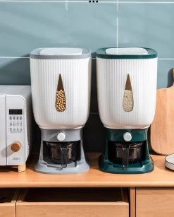 Deluqse Rijst Dispenser - Rijst Container - Grijs - Voedsel Dispenser - Rijst Opbergdoos - Rijst Bewaren - Rijst Opberg Container -Schoonmaakmiddelen 966x1200 4