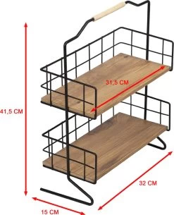 Metalen Keuken Etagere 2 Laags Van Naturn Living | Keuken Opbergrek | Kruidenpotjes Rek | Kruiden Organizer | Keuken Rek Specerijen | Mat Zwart -Schoonmaakmiddelen 971x1200 4