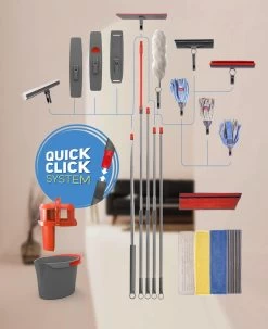 Nordic Stream Vloerwisser - Microvezel Dweil Met Steel - Quick Click Systeem - Douche - Badkamer - 46cm Wisbreedte -Schoonmaakmiddelen 978x1200