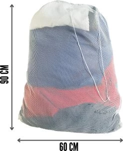 Orange85 Waszak - Groot - XL - 60 X 90 CM - Wit - Treksysteem - Trekbandsluiting - Polyester - Wasnet - Laundry Bag - Voor Kleding -Schoonmaakmiddelen 981x1200 1